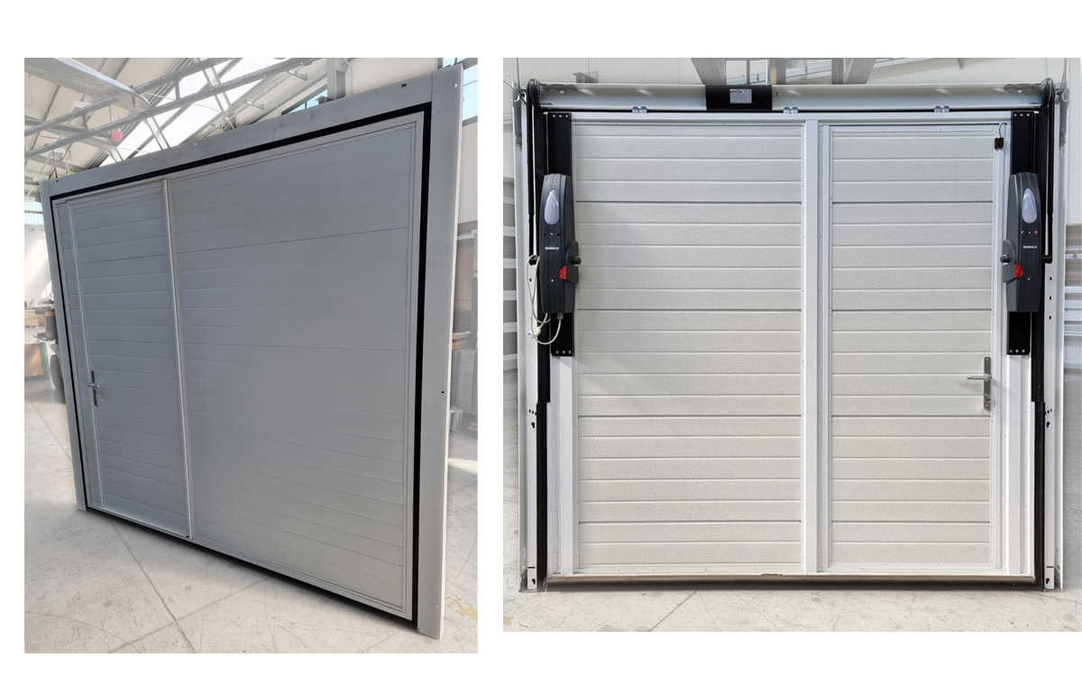 Basculante coibentata con porta pedonale Ral 9016 – n.10